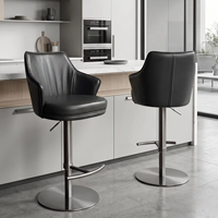 Tabourets de bar modernes pour îlot de cuisine, chaise de comptoir pivotante réglable de luxe avec dossier ergonomique pour café, pub, maison