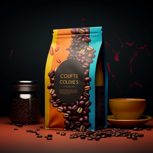 Tùy chỉnh in 12oz 500g 1KGS Coffe đậu đứng lên túi nhựa Ziplock Mylar Túi phẳng đáy bao bì cà phê có van - Product Image 5