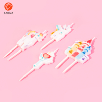 Bougies d'anniversaire licorne enchanteresses pour la décoration de gâteaux