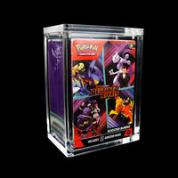 Vente en gros Pokemoned 6 Pack Petit Paldean Fates Booster Bundle Case Couvercle magnétique Acrylique 151 Booster Bundles Case Boîte de rangement