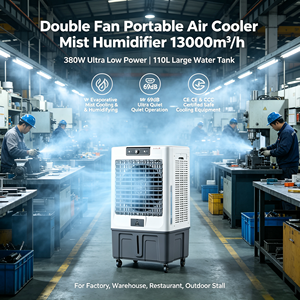 Industrieller Luftzirkulationsventilator mit Wasserkühlung <span class=keywords><strong>Wina</strong></span> 13000CMH Energiesparender Kunststoff-Verdunstungskühler für Fabrik und Lager - Product Image 5