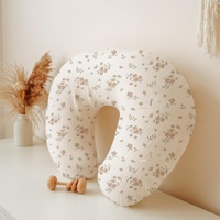 Coussin d'allaitement transfrontalier pour nourrissons YMY3-26 CN en mousseline de coton, gaze, tricot, rembourrage en coton, extensible, en forme de U