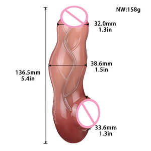 FAAK 13 cm <span class=keywords><strong>Vibrator</strong></span> untuk wanita masturbasi 10 frekuensi getaran Vagina stimulasi silikon cair Dildo simpul - Product Image 5