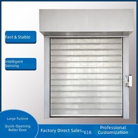 Porte à enroulement rapide en alliage d'aluminium isolé de type dur, à détection automatique, pour usine, entrepôt, atelier