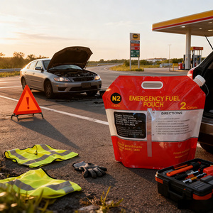 Pochette souple refermable en PE écologique de 2 gallons avec grand bec verseur pour huile de voiture et nettoyant vitres liquide - Product Image 6