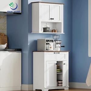 White Shaker Plywood Vanity <strong>Bathroom</strong> Cabinet Wooden <strong>Bathroom</strong> Cabinet Toilet <strong>Tall</strong> <strong>Storage</strong> with Glass Door From China - Product Image 2