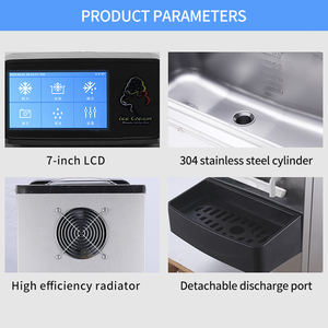 BAILETONミニソフトアイスクリームマシンシングルノズルディスプレイパネル付きカウンタートップホーム小型ショップ冷凍ヨーグルトメーカー使用 - Product Image 5