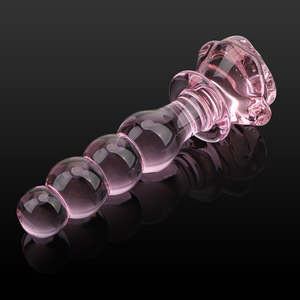 Gay-Nachtclub <span class=keywords><strong>Anal</strong></span>-Dildos Geschenk für Enthusiasten Rosa Glas Lange Perlen Analplug Erotikspielzeug für Frauen - Product Image 5