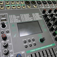Console de mixage DJ professionnelle MX-26 avec 99 effets DSP, console audio à 26 canaux, interface USB