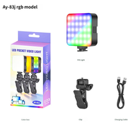 Lampu LED Ring Portabel untuk Live Streaming, Selfie, Makeup, Fotografi, Lampu Ambient Mini, Lampu Saku RGB