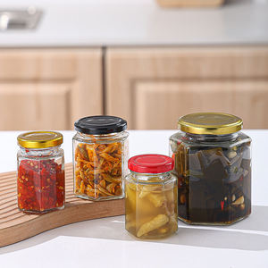 Tarro de Vidrio Hexagonal <span class=keywords><strong>para</strong></span> Salsas, Miel y Encurtidos con Tapa Metálica, Precio de Fábrica Económico, 45ml, 60ml, 85ml, 100ml, 180ml, 280ml, 380ml, 500ml, 730ml - Product Image 5