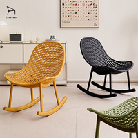 Fauteuil à bascule individuel confortable en plastique pour la maison, mobilier de loisirs pour balcon et salon