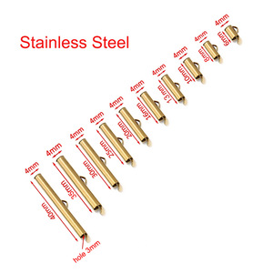 ACEWORKS ACS317 Sliding Tube Connector | 18K PVD Stainless Steel End Cap Loop DIY <b>Earring</b> Bracelet Necklace Jewelry Making - Product Image 2