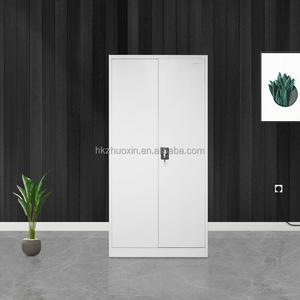 2-door Metal Storage Cabinet Steel <b>Filing</b> Cabinet with Adjustable Shelves 3 Point Lock - Product Image 1