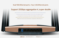 Routeur industriel multi-fréquence TP-LINK TL-7TR13090 avec composants industriels, 7 ports sans fil Turbo 10g + agrégation de 42,5g