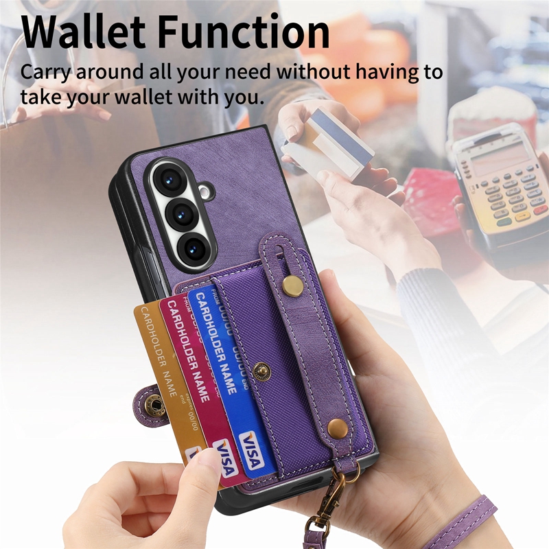 Shockproof Case PU Leather with Card Holder Wristband Protective Mobile Phone Case for Samsung Galaxy Z Fold 7 Back Cover Cases| Alibaba.com Shockproof Case PU Leather with Card Holder Wristband Protective Mobile Phone Case for Samsung Galaxy Z Fold 7 Back Cover Cases| Alibaba.com