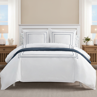 Parure de lit en tissu polyester brodé sur mesure en gros, housse de couette 200TC, moderne, toutes saisons, cadeau de Noël, durable, doux