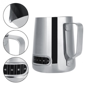 600 ml Milchschaum krüge mit integriertem Thermometer Edelstahl kännchen Espresso Dampf milch krug - Product Image 4