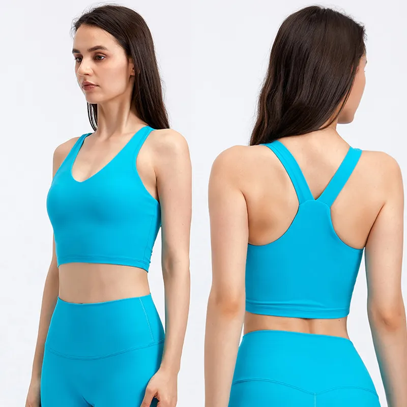 SHINBENE – haut court de Yoga pour femmes, soutien-gorge de Sport, Fitness