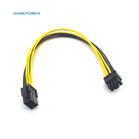 Câble d'alimentation 6 broches vers 8 broches 20 cm 30 cm 40 cm 50 cm Câble d'extension de carte graphique GPU CPU Câble d'alimentation de carte vidéo PCI-E 6 broches vers 8 broches