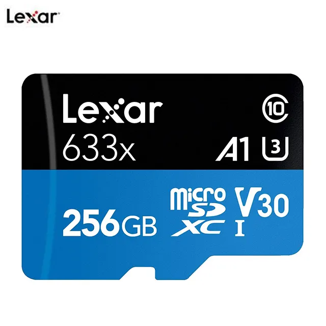 100% 원래 도매 가격 재고 Lexar 고성능 633x32GB 256GB MicroSDXC UHS-I 카드 (LSDMI256BBNL633A)