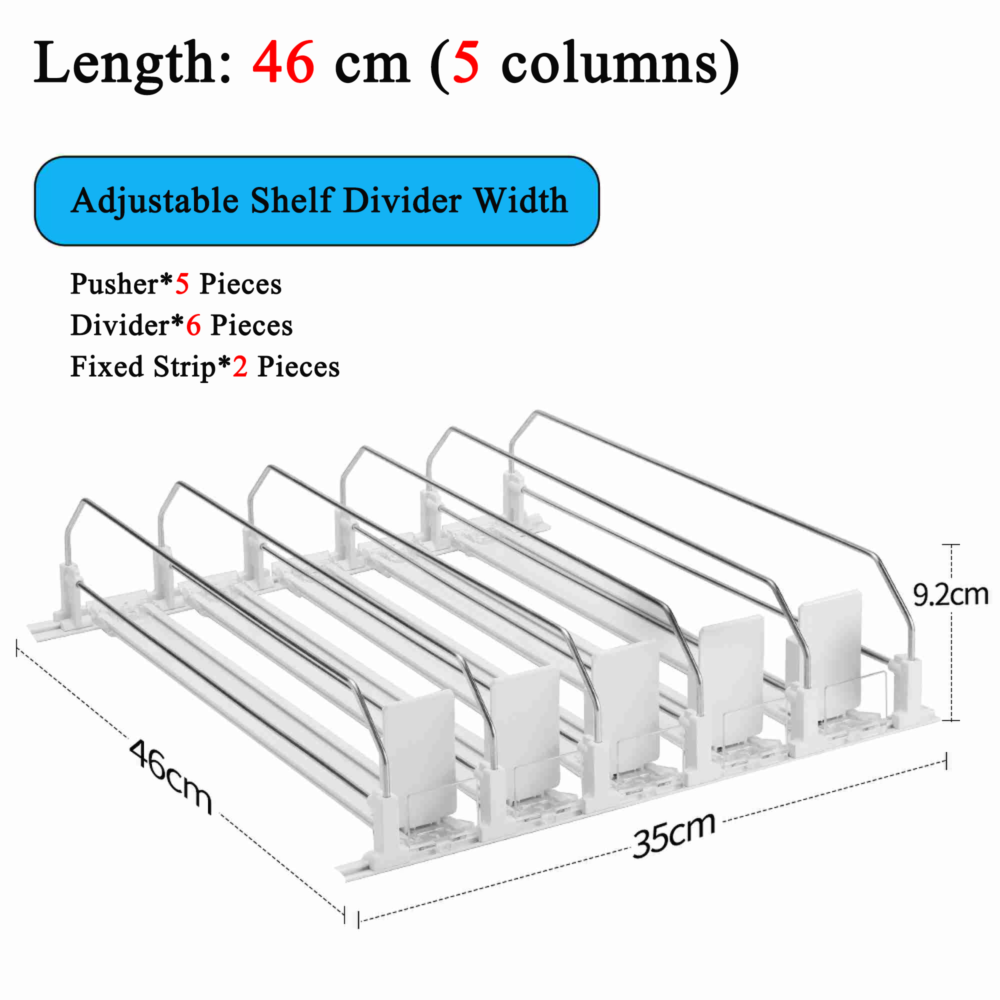 460*350*92 มม. (5 ตัวดัน)