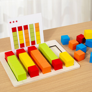 Los bloques de construcción de aprendizaje temprano para niños, bloques tridimensionales cuadrados, son sustitutos del SIDA para la enseñanza de matemáticas - Product Image 3