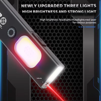 Lampe de travail tactique ultra-mince magnétique pour plongée en extérieur, laser rouge UV, alliage d'aluminium, IP65, portée du faisceau 50m, 600 lumens, 3.7V