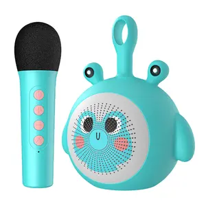 Pil şarj edilebilir çocuk müzik karaoke şarkı mike set mini BT bağlı kablosuz mike hoparlör mikrofon