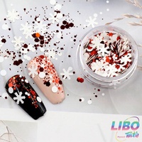 Paillettes de Noël en forme de flocon de neige pour ongles, poudre de pigment inorganique d'oxyde de fer
