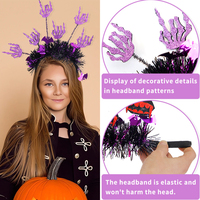 Serre-tête d'Halloween, serre-têtes fantaisie avec citrouille, démon, crâne, fantôme, toile d'araignée, chapeau de sorcière pour enfants et adultes
