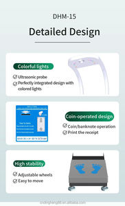 Báscula de Medición de Altura y Peso Ultrasónica Humana DHM-15 con Función de IMC, Precisión de 0.1KG, Pantalla LED, Placa de Acero, Verificador de Peso OEM - Product Image 2