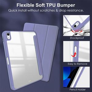 Acrylique anti-courbure magnétique pour iPad 7 8 9 11 Pro11 Case Air13/Pro13 Fente transparente pour crayon pour multi-scénario - Product Image 2