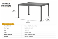 Pergola moderne en aluminium à lames orientables, imperméable, pour jardin extérieur, balcon et terrasse (3x3m à 6x4m)