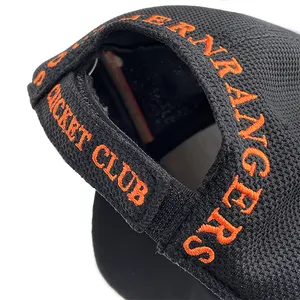 Bordado 3D personalizado y diseño de logotipo de parche Actividad personalizada Deportes Sombrero Gorra de béisbol negra