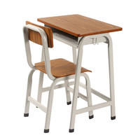 Pupitre et Chaise d'École Classiques en Métal pour Élève Individuel de Collège