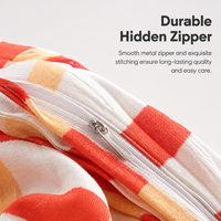 Parure de lit haut de gamme 4 pièces en gaze double couche, jacquard rayé, mousseline de polyester, résistante aux plis, toutes saisons