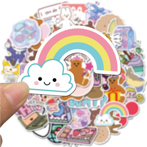 50 pz ragazza carina orso Kawaii Graffiti adesivi valigia casco portatile adesivo in vinile impermeabile - Product Image 3