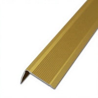 Profil d'angle moderne antidérapant en alliage d'aluminium argenté durable pour nez de marche intérieur/extérieur