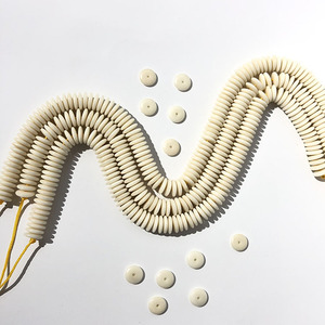 Cuentas de tuerca de marfil sin terminar, componentes de pulsera, espaciador blanco, accesorios de joyería - Product Image 3