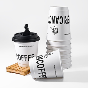 Vasos Mini para Espresso con Logotipo Personalizado, 8oz 10oz, Vasos Desechables para Llevar, Vasos de Papel Ecológicos para Café, Té y Bebidas Calientes con Tapas - Product Image 6