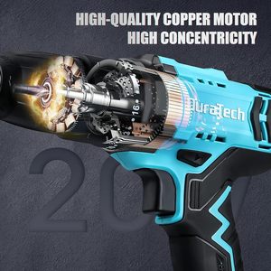 DURATECH Industrial 20V Cordless Drill Driver <b>Set</b> with Brushless Motor 50 Nm Max <b>Torque</b> 1/2 in Chuck Size for Home Improvement - Product Image 4
