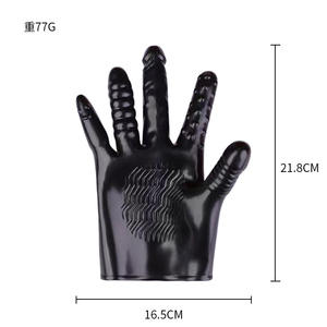Lupo dente femminile masturbazione guanti incantevoli Palm SM oggetti di scena del sesso vibratore gioco del sesso giocattolo in Silicone nuovo disegno manica delle dita - Product Image 3