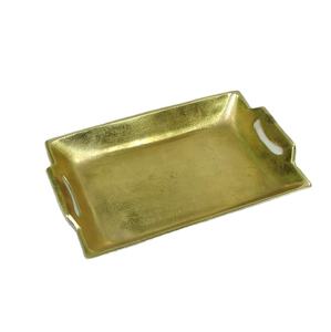 Vantage-Bandeja de servicio de aluminio con mango y acabado dorado para el hogar, cocina, deshierbe y fiestas - Product Image 1