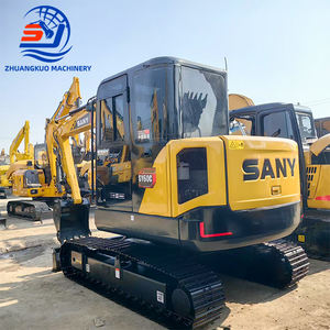 Petite pelle sur chenilles d'occasion Sany SY60C de 6 tonnes de bonne qualité, modèle 2021, pour moteur, capacité de godet de 0,25 m³, construction - Product Image 4