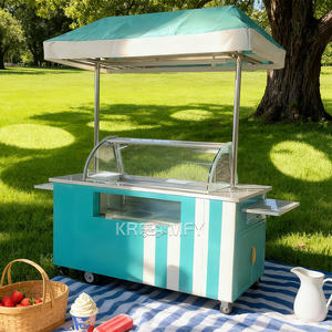 Chariot de rue mobile pour la vente de nourriture avec éclairage LED, kiosque à glaces pour l'extérieur - Product Image 6