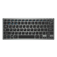 Keyboard Mouse Combo Mini Nirkabel BT Ergonomis Ultra Tipis Aluminium + ABS Hitam 78-Key Kompatibel, Stok Tersedia, Laris Manis dari Pabrik