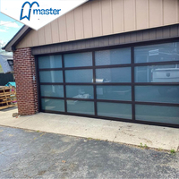 Porte de garage sectionnelle en verre trempé automatique durable 16x8 avec moteur, haute qualité, prix avantageux