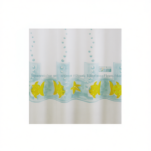 Cortina de ducha de 180 x 200 cm con diseño de peces y estrellas para baño - Product Image 2