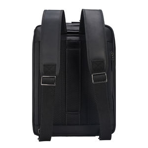 Sac à dos convertible personnalisé en cuir pleine fleur <span class=keywords><strong>Crazy</strong></span> Horse noir avec bretelles amovibles, sacoche pour ordinateur portable de 15,6 pouces - Product Image 2